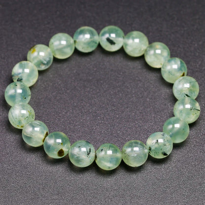 Bracelet "Pierre de Guérison" en Prehnite Véritable Certifiée