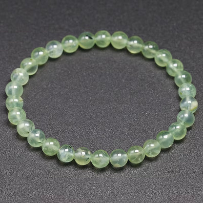 Bracelet "Pierre de Guérison" en Prehnite Véritable Certifiée