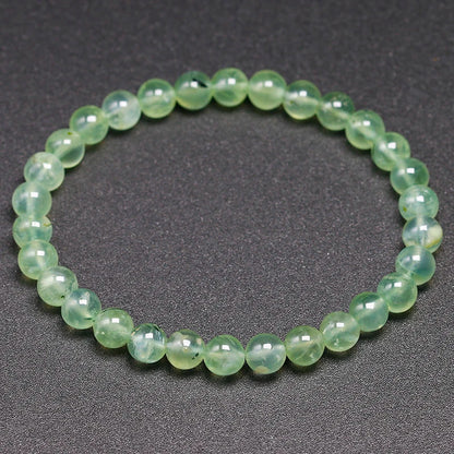 Bracelet "Pierre de Guérison" en Prehnite Véritable Certifiée