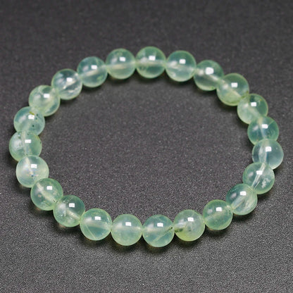 Bracelet "Pierre de Guérison" en Prehnite Véritable Certifiée