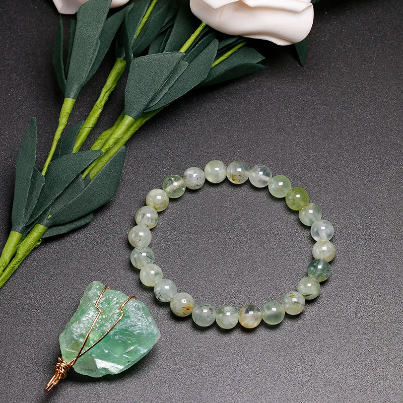 Bracelet "Pierre de Guérison Intérieure" en Prehnite