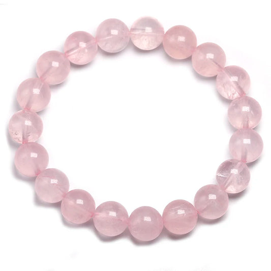 Bracelet "Pierre de l'Amour" en Quartz Rose (Cristal) Véritable Certifié