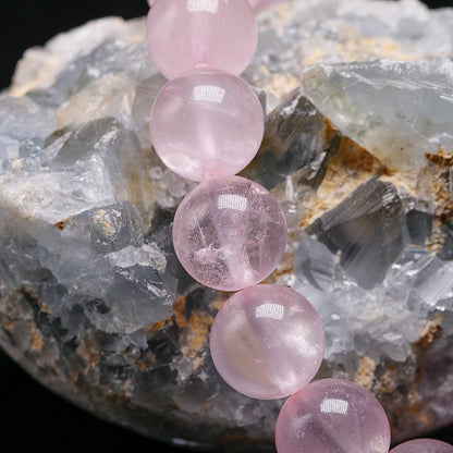Bracelet "Pierre de l'Amour" en Quartz Rose (Cristal) Véritable Certifié