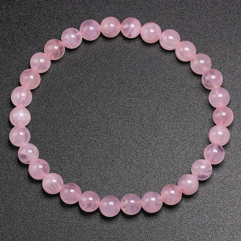 Bracelet "Pierre de l'Amour" en Quartz Rose (Cristal) Véritable Certifié