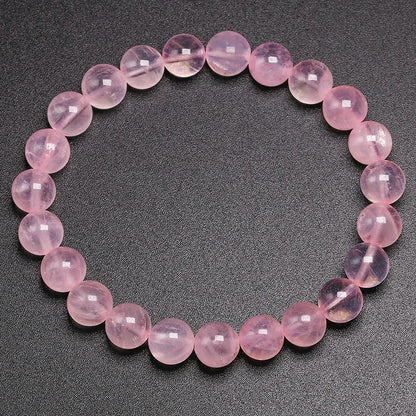Bracelet "Pierre de l'Amour" en Quartz Rose (Cristal) Véritable Certifié