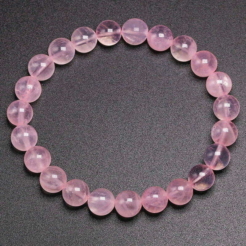 Bracelet "Pierre de l'Amour" en Quartz Rose (Cristal) Véritable Certifié
