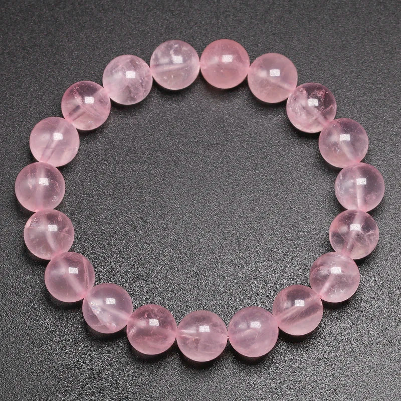 Bracelet "Pierre de l'Amour" en Quartz Rose (Cristal) Véritable Certifié