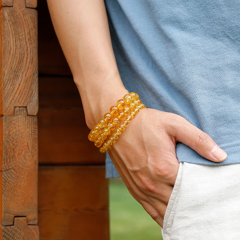 Bracelet "Pierre de Lumière" en Citrine