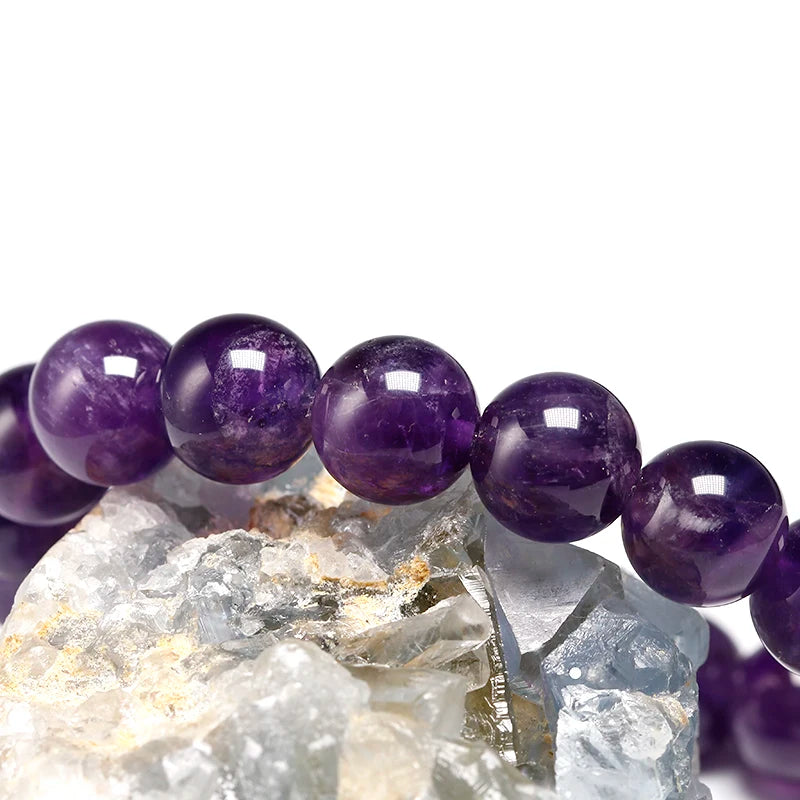 Bracelet "Pierre de Sagesse" en Améthyste Véritable Certifiée