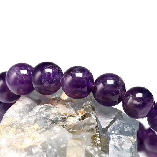 Bracelet "Pierre de Sagesse" en Améthyste Véritable Certifiée