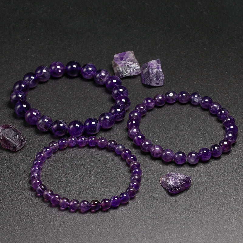 Bracelet "Pierre de Sagesse" en Améthyste Véritable Certifiée