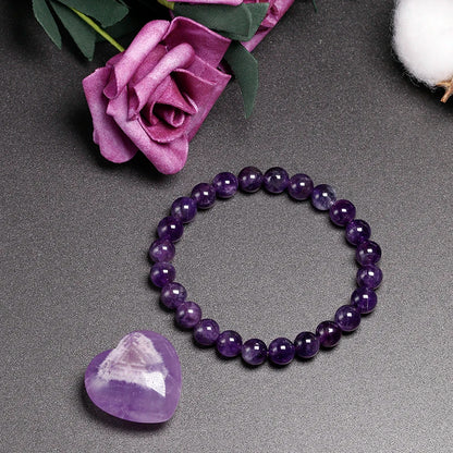 Bracelet "Pierre de Sagesse" en Améthyste Véritable Certifiée