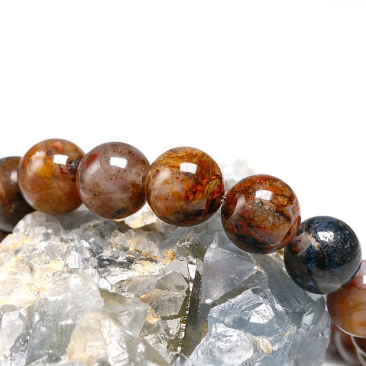 Bracelet "Pierre de Tempête" en Piétersite (Agate) Véritable Certifiée
