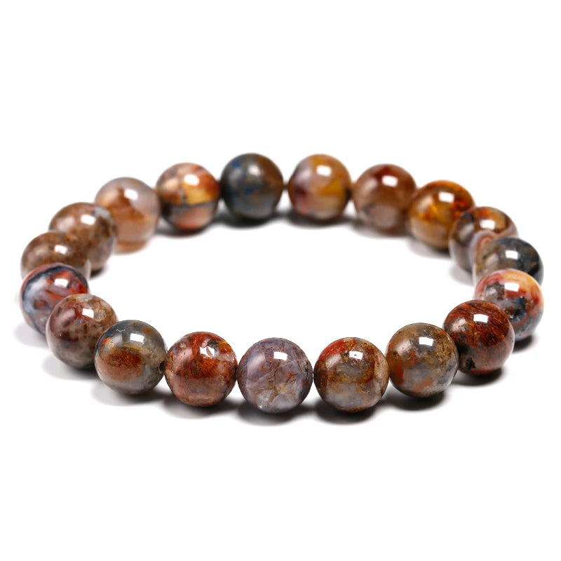 Bracelet "Pierre de Tempête" en Piétersite (Agate) Véritable Certifiée