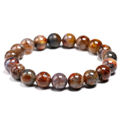 Bracelet "Pierre de Tempête" en Piétersite (Agate) Véritable Certifiée