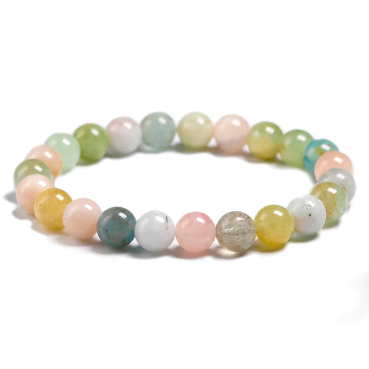 Bracelet "Pierre de Tendresse" en Morganite (Béryl) Véritable Certifiée