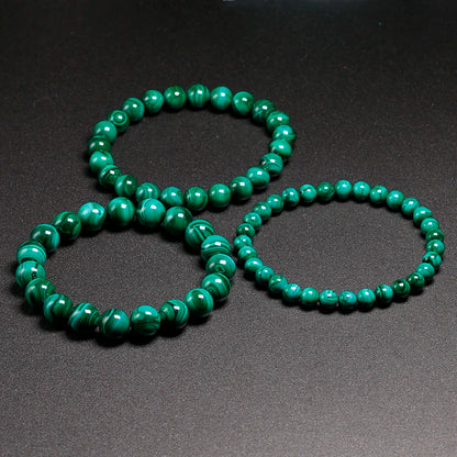 Bracelet "Pierre de Transformation" en Malachite Véritable Certifiée