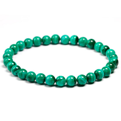 Bracelet "Pierre de Transformation" en Malachite Véritable Certifiée