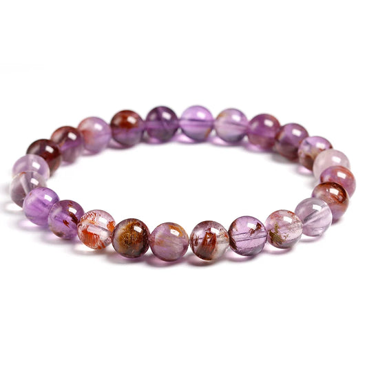 Bracelet "Pierre de Transformation" en Auralite 23 (Améthyste) Véritable Certifiée