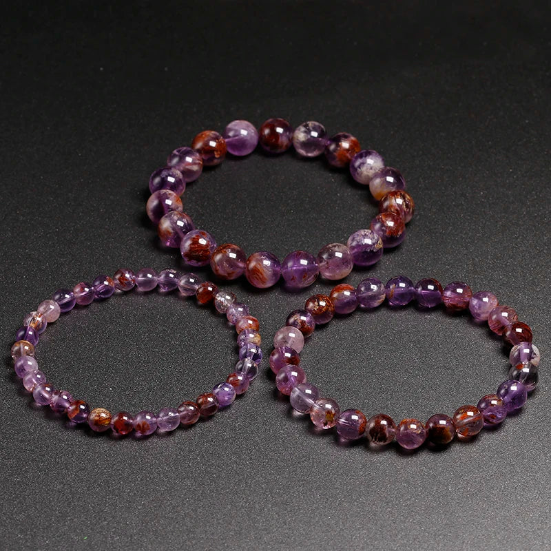 Bracelet "Pierre de Transformation" en Auralite 23 (Améthyste) Véritable Certifiée