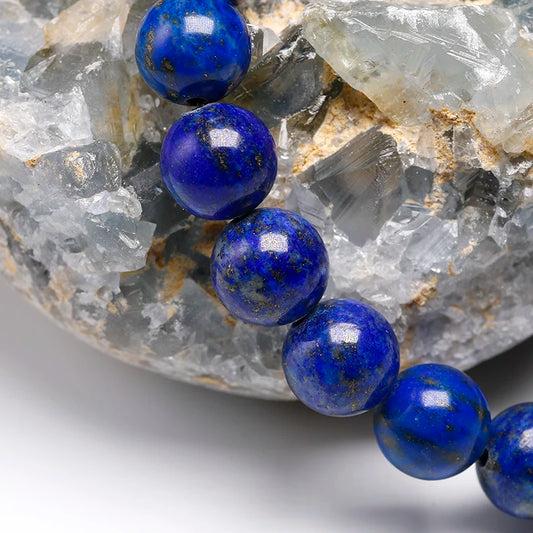 Bracelet "Pierre des Dieux" en Lapis Lazuli Véritable Certifié