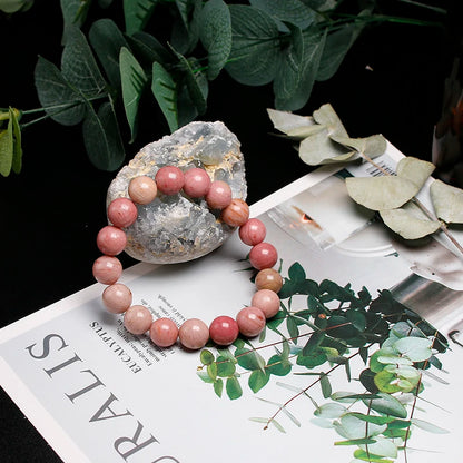 Bracelet "Pierre du Pardon" en Rhodonite