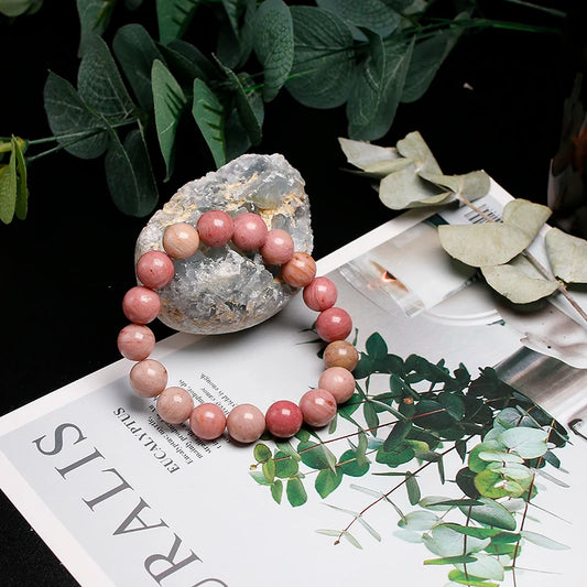 Bracelet "Pierre du Pardon" en Rhodonite