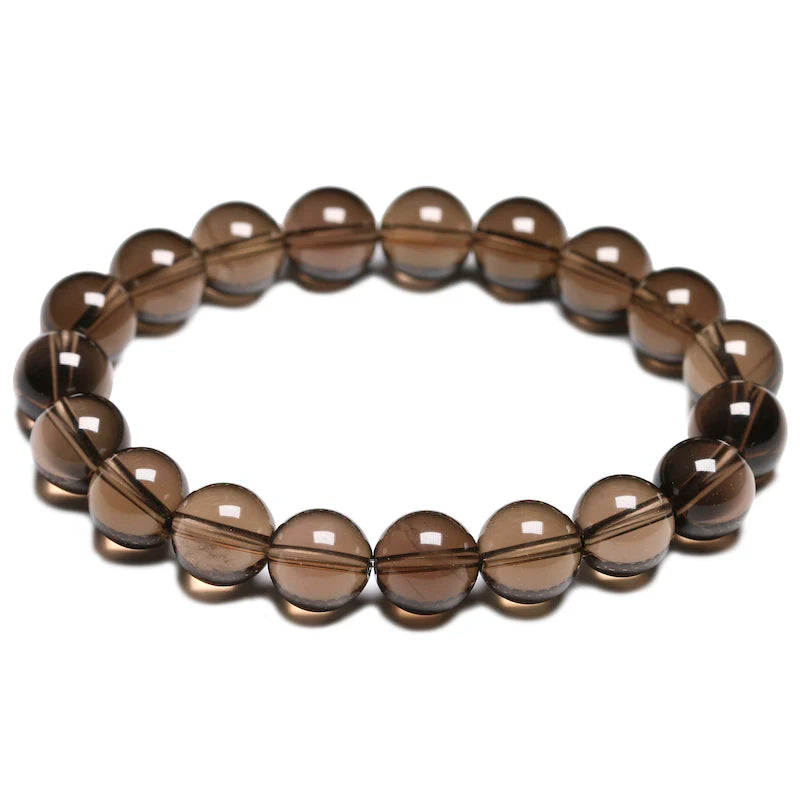 Bracelet "Renforcement Aurique" en Quartz Fumé (Cristal)