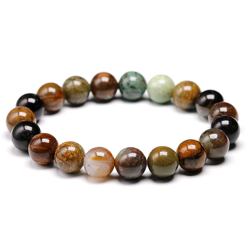 Bracelet "Renouveau" en Agate Peau de Serpent (Quartz) Véritable Certifiée