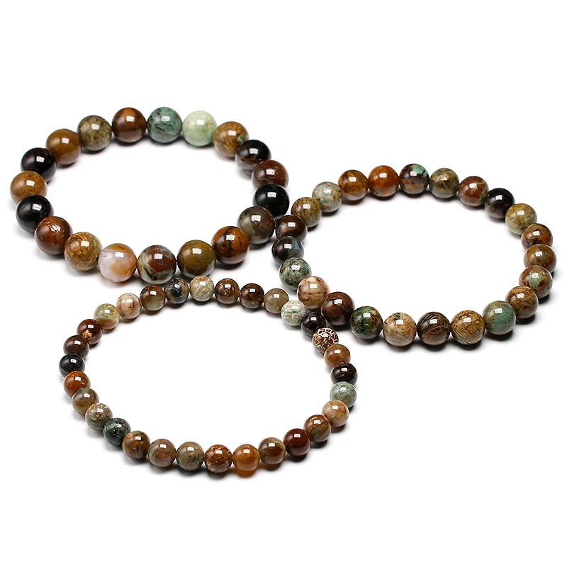 Bracelet "Renouveau" en Agate Peau de Serpent (Quartz) Véritable Certifiée
