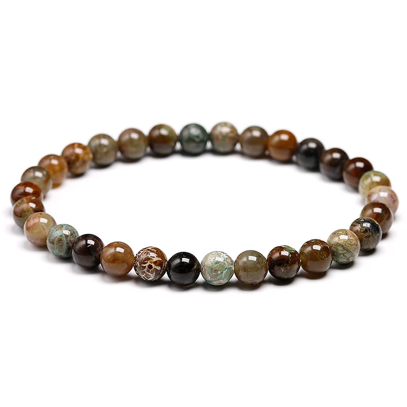 Bracelet "Renouveau" en Agate Peau de Serpent (Quartz) Véritable Certifiée