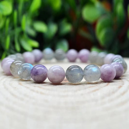 Bracelet "Sagesse & Harmonie" en Labradorite et Lépidolite