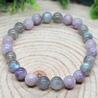 Bracelet "Sagesse & Harmonie" en Labradorite et Lépidolite