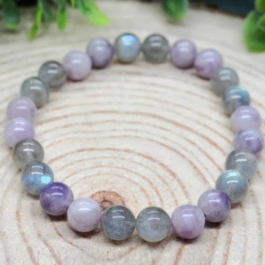 Bracelet "Sagesse & Harmonie" en Labradorite et Lépidolite