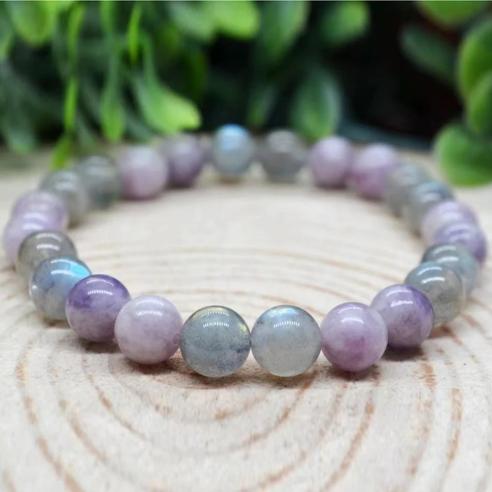 Bracelet "Sagesse & Harmonie" en Labradorite et Lépidolite