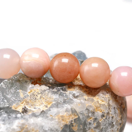 Bracelet "Sérénité & Douceur" en Opale Rose Véritable Certifiée