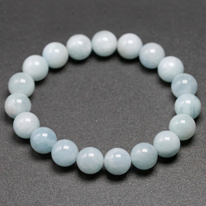 Bracelet "Sérénité Éternelle" en Aigue-Marine Véritable Certifiée